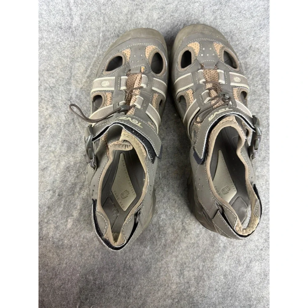 Teva Dozer Mens Hiking Sandals Sz 13 Olive Green Tan Closed Toe Water Shoes 6148